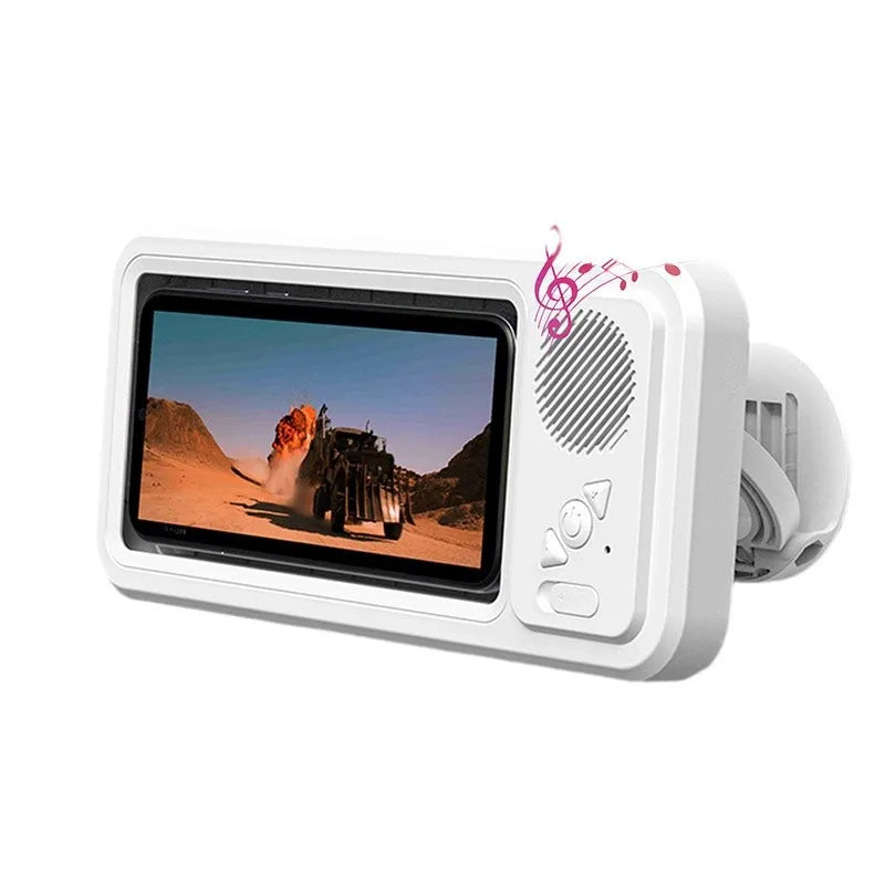 AquaMounts™  Waterproof Phone Case with Bluetooth Speaker Wall Mount Phone Holder Stand Anti-Fog for Showering Bathe Bathroom Kitchen